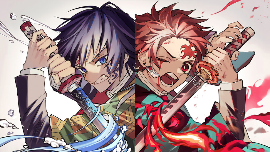 دانلود والپیپر گیو و تانجیرو Demon Slayer Giyu Tomioka Tanjiro Kamado