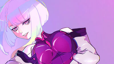 دانلود والپیپر لوسی سایبرپانک ادجرانرز آرت Lucy Cyberpunk Edgerunners Art