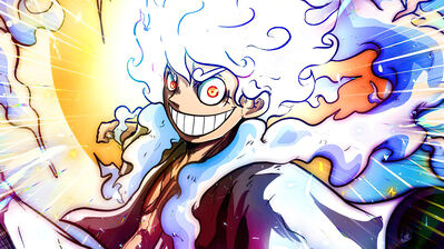 دانلود والپیپر لافی گیر ۵ (خورشید نیکا) وان پیس Luffy Gear 5 Sun God Nika One Piece