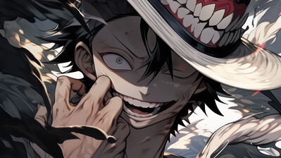دانلود والپیپر لافی ونوم One Piece Luffy Venom Symbiote