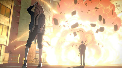 دانلود والپیپر پاور چین‌سا من تیتراژ Power Chainsaw Man Opening