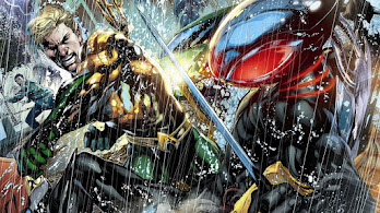 دانلود والپیپر آکوامن و بلک مانتا DC Aquaman Black Manta Fight
