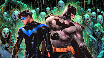 دانلود والپیپر بتمن و نایت وینگ مقابل دلقک‌ها Batman and Nightwing vs Clowns