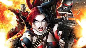 دانلود والپیپر هارلی کویین و دث‌استروک و بلک مانتا DC Comics