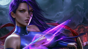 دانلود والپیپر سایلاک مارول Psylocke Marvel Superhero Girl