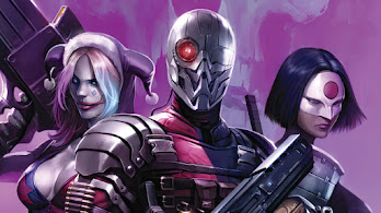 دانلود والپیپر سوساید اسکاد Deathstroke Harley Quinn Katana