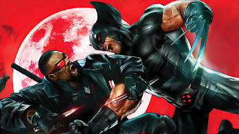 دانلود والپیپر آرت کامیکس ولورین در مقابل بلید Wolverine vs Blade Comic Art