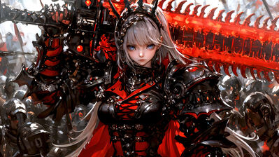دانلود والپیپر دختر انیمه فانتزی جنگجو با شمشیر Anime Girl Fantasy Warrior Sword