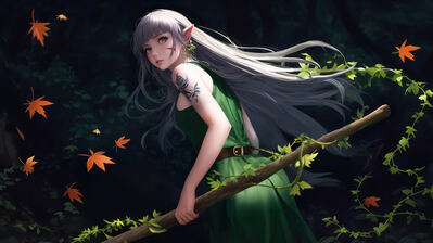 دانلود والپیپر الف دختر فانتزی Elf Anime Girl Fantasy