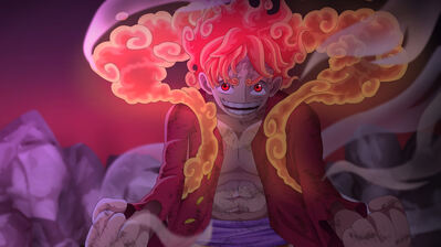 دانلود والپیپر لافی گیر ۵ خورشید خدای نیکا وان پیس Luffy Gear 5 Sun God Nika
