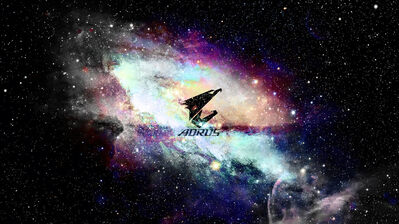 دانلود والپیپر لوگوی AORUS فضای کهکشان گیگابایت AORUS Logo Space Galaxy GIGABYTE