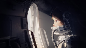 دانلود والپیپر دیجیتال آرت دختر فضانورد Astronaut Girl Digital Art