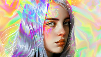 دانلود والپیپر بیلی آیلیش آرت Billie Eilish Art