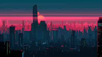 دانلود والپیپر دیجیتال ساختمان شهر City Buildings Digital Art