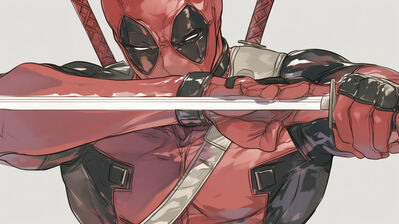 دانلود والپیپر ددپول کاتانا مارول Deadpool Katana Marvel Comics