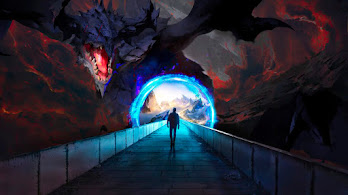 دانلود والپیپر پورتال اژدها فانتزی Dragon Portal Fantasy
