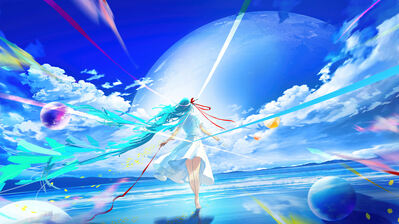 دانلود والپیپر هاتسونه میکو دختر انیمه Hatsune Miku Anime Girl