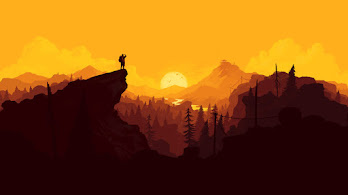 دانلود والپیپر مینیمال طبیعت Hiking Nature Minimalist Sunset