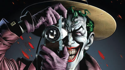 دانلود والپیپر جوکر دوربین لبخند Joker Camera Smile