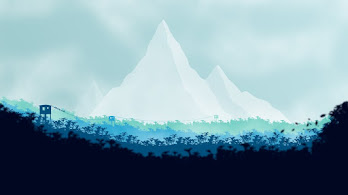 دانلود والپیپر مینیمال کوه و جنگل Minimalist Mountain Forest