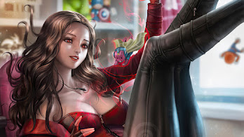 دانلود والپیپر آرت کمیک اسکارلت ویچ Scarlet Witch Comics Art
