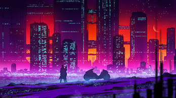 دانلود والپیپر شهر سای-فای Sci-Fi City Buildings Scenery Digital Art