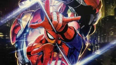 دانلود والپیپر مرد عنکبوتی و مرد آهنی کامیکس Spider-Man Iron Man Comics