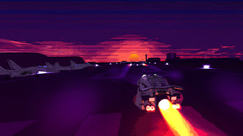 دانلود والپیپر ماشین مسابقه‌ای غروب منظره Sunset Race Car Scenery