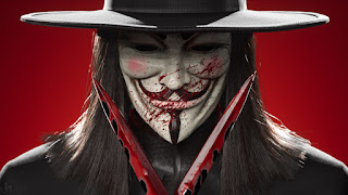 دانلود والپیپر وی فور وندتا خنجر ماسک ناشناس V for Vendetta Dagger Anonymous Mask Digital Art