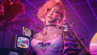 دانلود والپیپر واپورویو دختر دیجیتال آرت Vaporwave Synthwave Retrowave