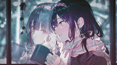 دانلود والپیپر دختر انیمه زمستانی Winter Anime Girl