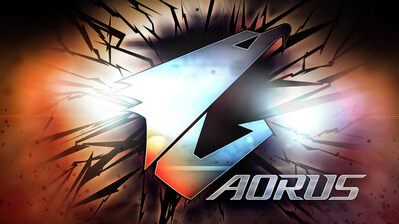 دانلود والپیپر لوگوی AORUS گیگابایت AORUS Logo GIGABYTE