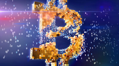 دانلود والپیپر دیجیتال آرت بیت کوین Bitcoin Digital Art