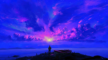 دانلود والپیپر طلوع خورشید و ابر Dawn Sunrise Clouds Sky Scenery