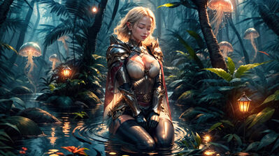 دانلود والپیپر دختر فانتزی در جنگل Fantasy Girl Forest