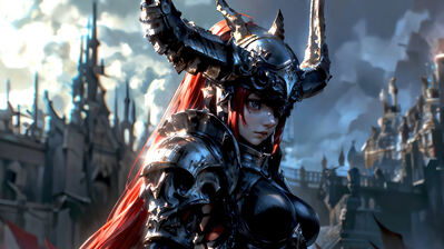 دانلود والپیپر دختر جنگجوی فانتزی با زره Fantasy Girl Warrior Armor