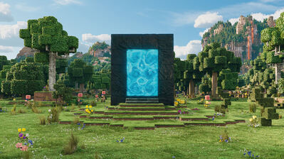 دانلود والپیپر ماینکرفت مووی پورتال نتهر Minecraft Movie Nether Portal