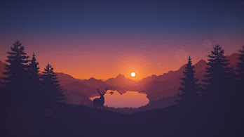 دانلود والپیپر مینیمال طلوع صبح منظره طبیعت Minimalist Morning Sunrise Landscape Nature Digital Art Silhouette