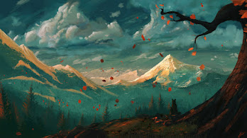 دانلود والپیپر منظره کوه آرت Mountain Landscape Scenery Art