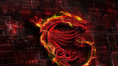 دانلود والپیپر لوگوی قرمز ام‌اس‌آی MSi Red Logo