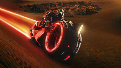 دانلود والپیپر ترون: آریس موتورسیکلت سبک Tron Ares Light Cycle Motorcycle
