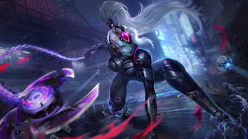 دانلود والپیپر دختر سایبرپانک رزمنده Cyberpunk Girl Warrior