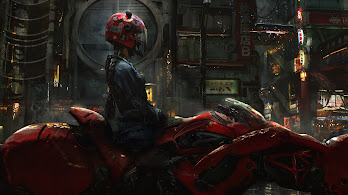 دانلود والپیپر موتور سایبرپانک علمی-تخیلی Cyberpunk Sci-Fi Motorcycle