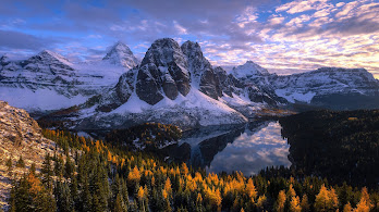 دانلود والپیپر منظره کوه دریاچه جنگل طبیعت Mountain Lake Nature Forest Landscape Scenery