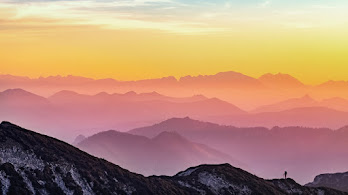 دانلود والپیپر منظره کوه و ابر طبیعت Mountains Clouds Nature Landscape