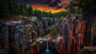 دانلود والپیپر طبیعت جنگل و دره Nature Forest Canyon Arizona