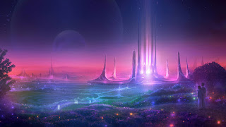 دانلود والپیپر آرت منظره فانتزی شب Night Fantasy Scenery Art
