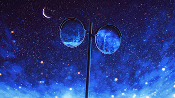 دانلود والپیپر انیمه آسمان پرستاره شب Starry Night Sky