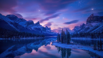 دانلود والپیپر منظره کوه طلوع آسمان ستاره Sunrise Mountain Scenery Sky Stars