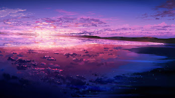 دانلود والپیپر منظره غروب دریا ساحل زیبا Sunset Beach Sea Beautiful Scenery Landscape Art